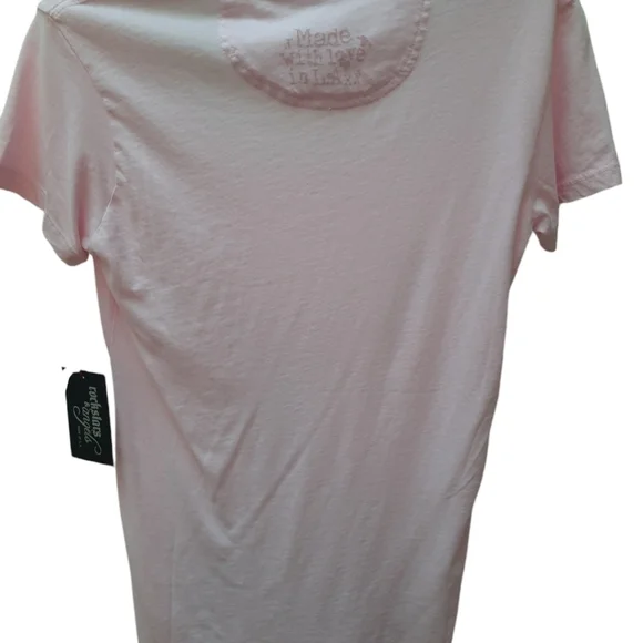 Rockstars & Angles Los Angeles Pink Graphic Bambi Deer Short Sleeve Top - Picture 5 of 9